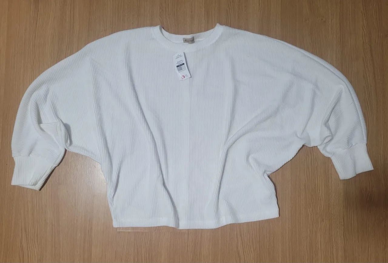Blusa de La Manga Morcego - Foto 2
