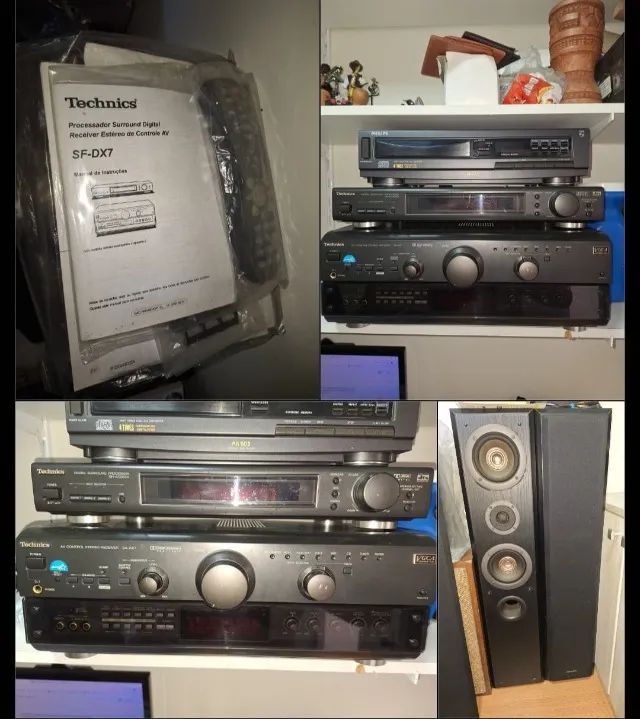 Receiver - Processador - Caixas de Som - Technics