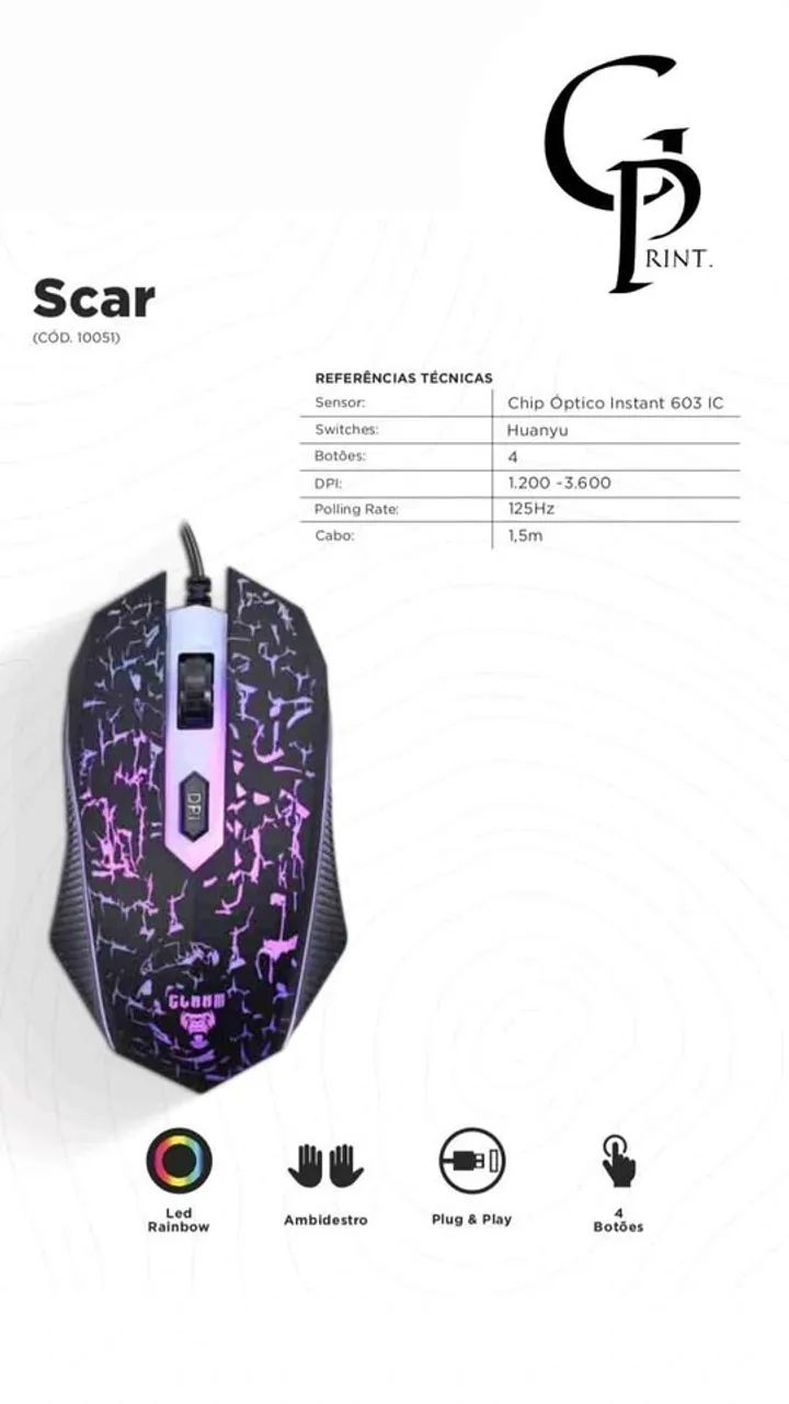 MOUSE GAMER - CLANM - Foto 3