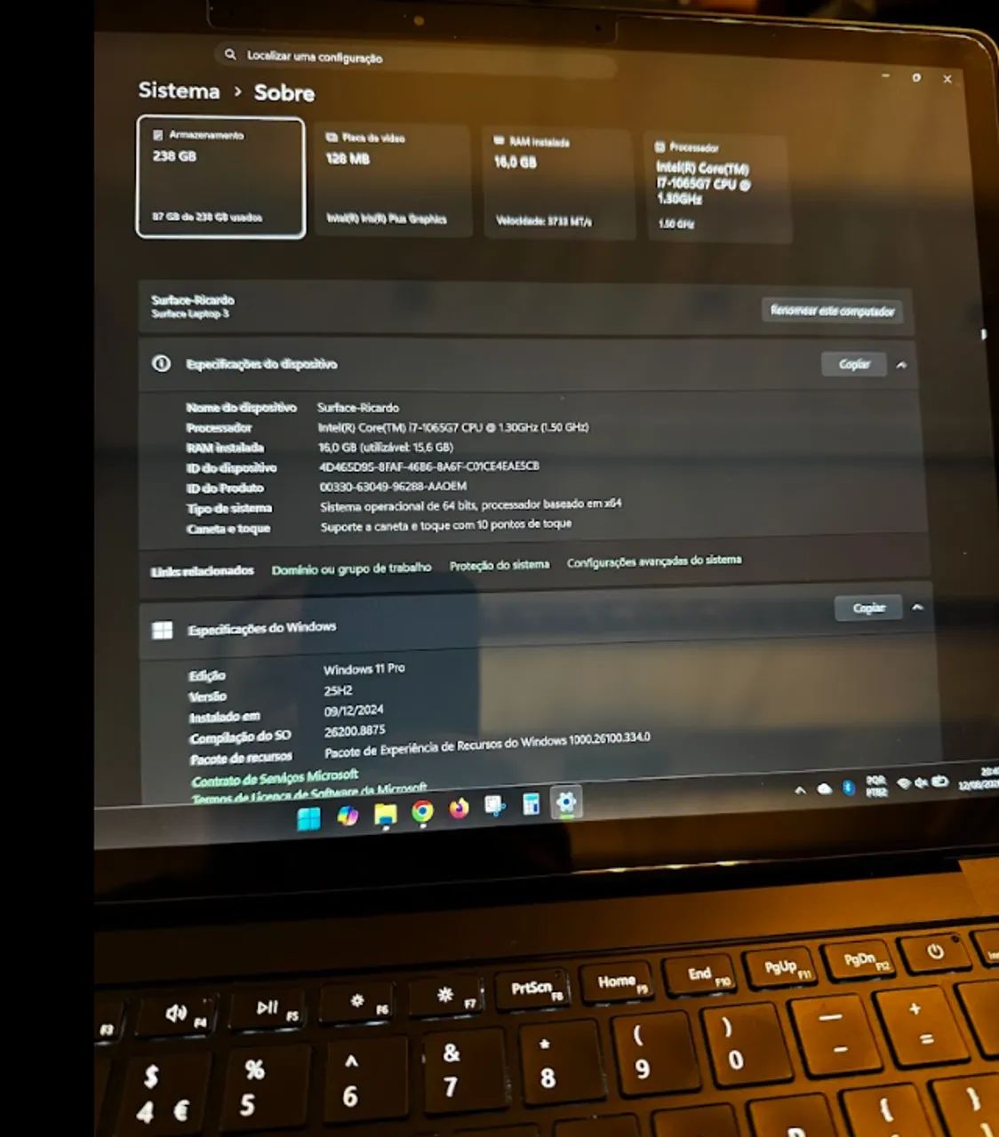 Microsoft Laptop Surface 3, Core i7, 16 GB RAM, 256 GB SSD e Dock Station Microsoft - Foto 2
