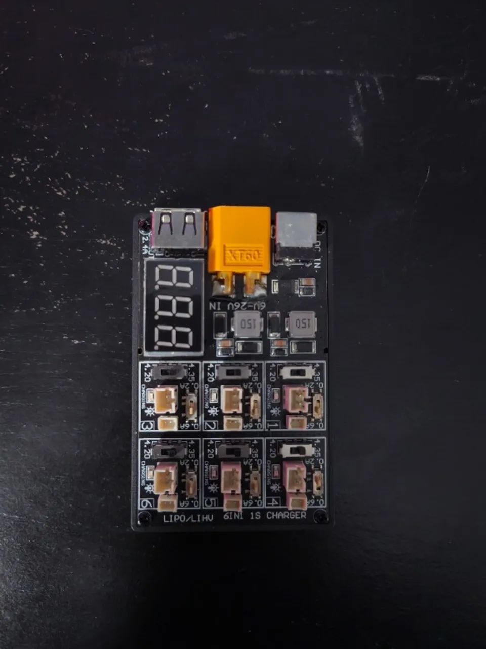Carregador 6in1 1S para drone fpv