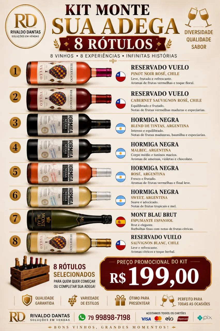 Kit 8 vinhos