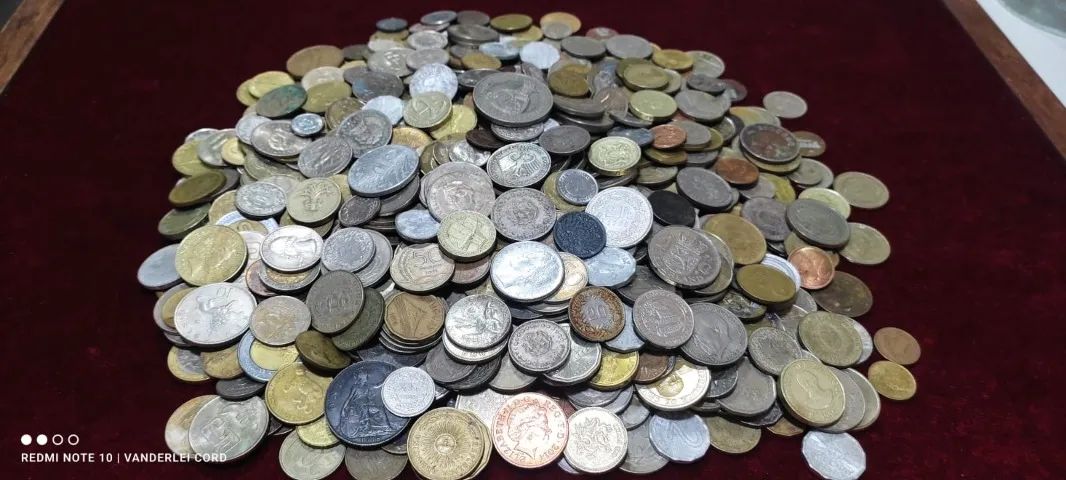 1 kg de moedas estrangeiras para coleção numismatica colecionar raridade