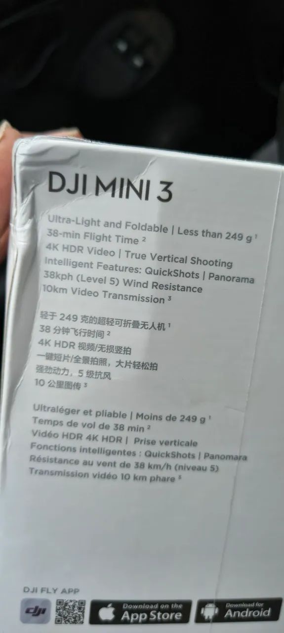 Drone DJI Mini 3 com Tela Novo na Caixa  - Foto 3