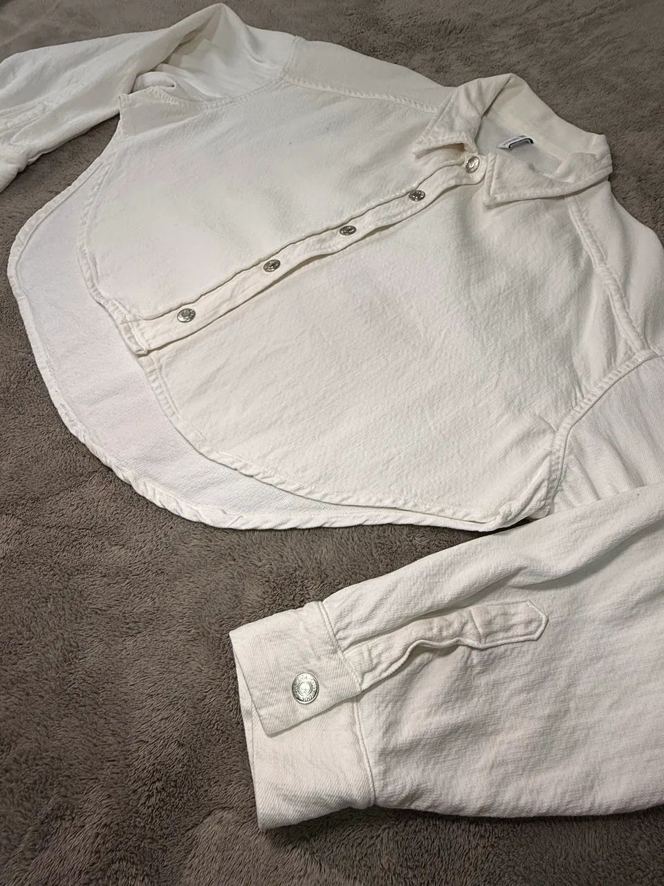 jaqueta jeans branca zara - Foto 2