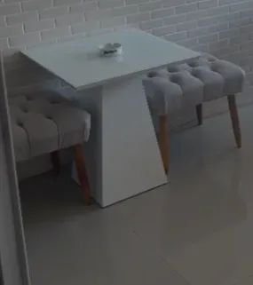 Conjunto de Sala: Mesa de Centro + Mesa de Canto/Lateral (Design Moderno) - Foto 2