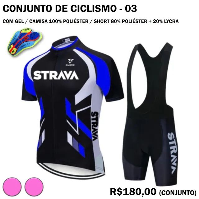 Conjunto de Ciclismo (Camisa + Bretelle) com Gel - Foto 5
