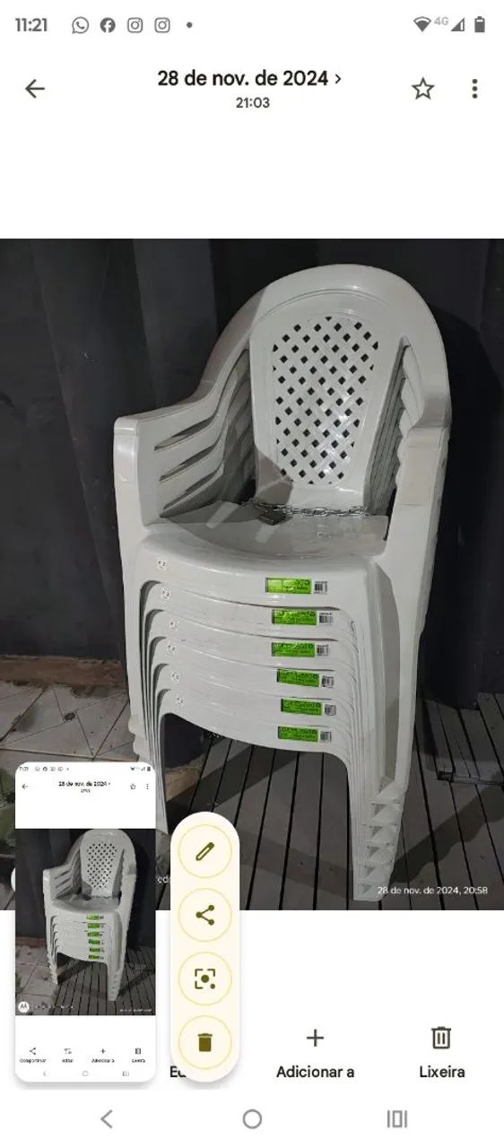 Cadeira de plástico 