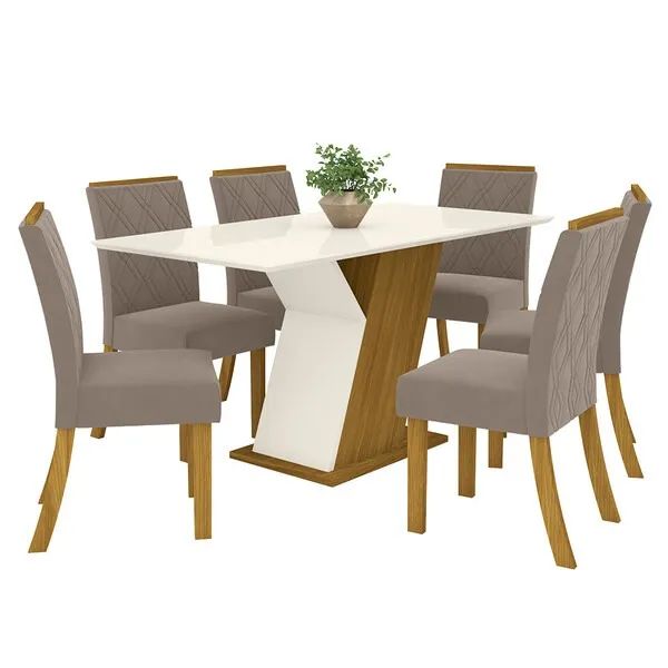 Mesa de Jantar Para 6 Pessoas 1.20x0.80