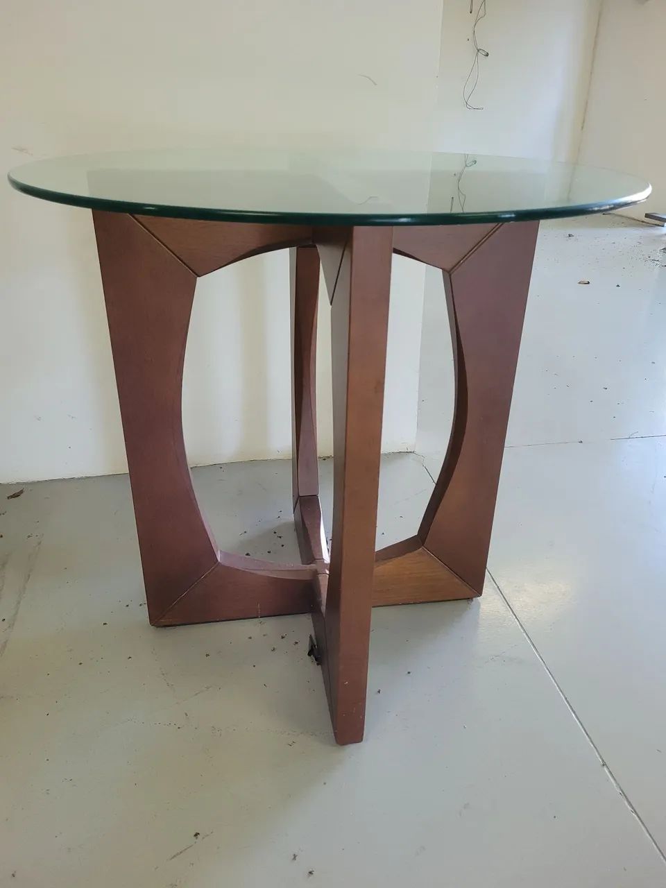 Mesa moderna madeira e vidro - Foto 2