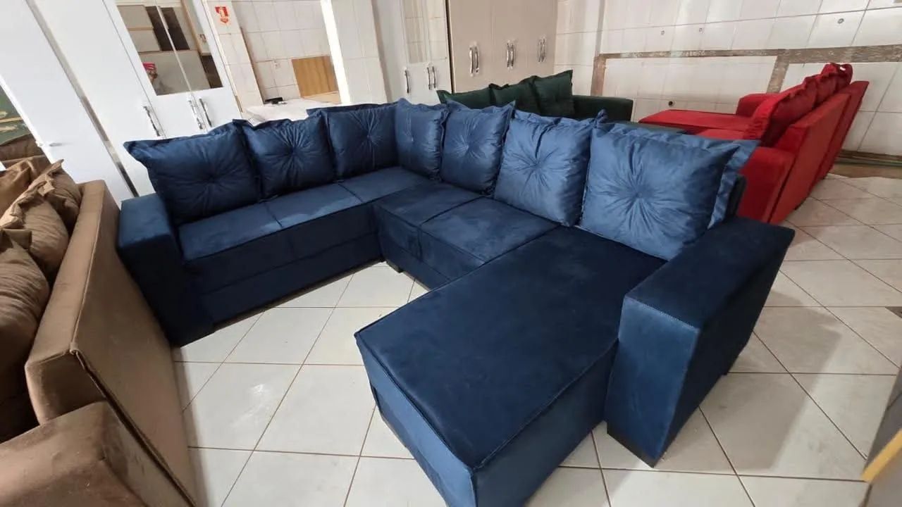 Sofás de canto com chaise novos - Foto 5