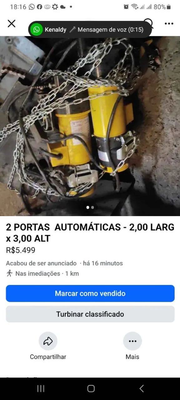 Portão 2m com motor 