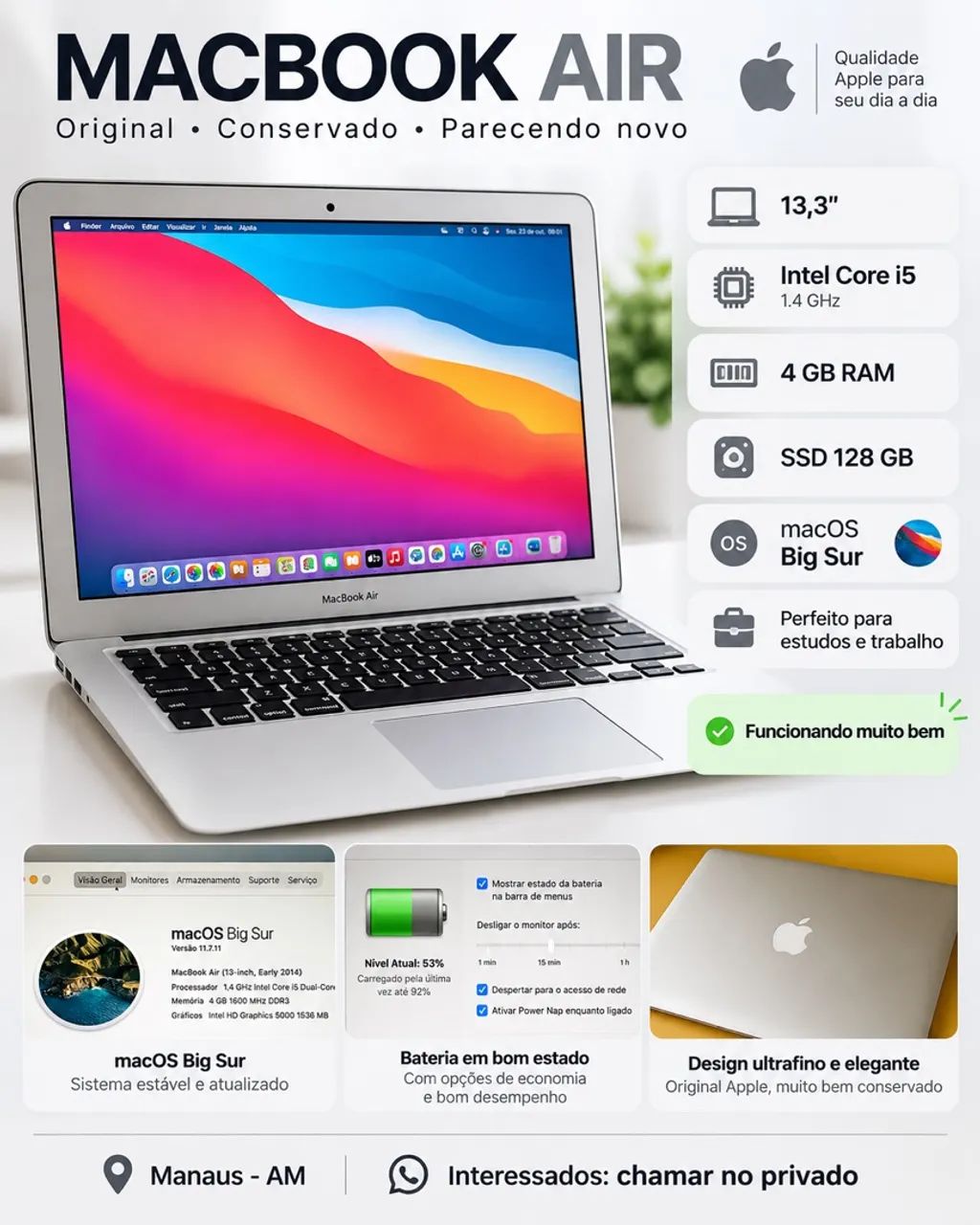 MACBOOK AIR APPLE ORIGINAL