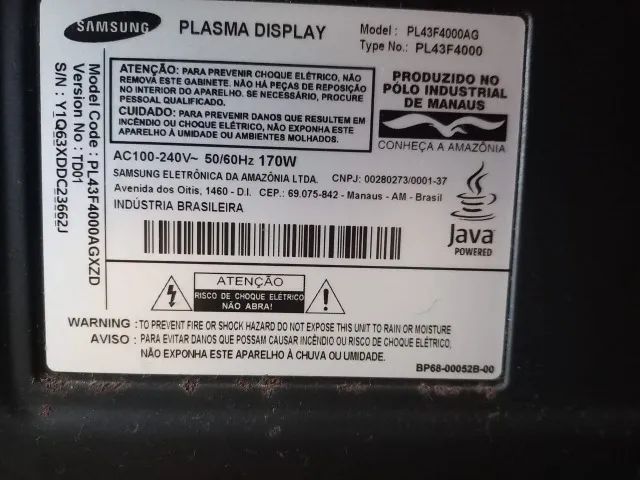 Telelvisor SAMSUNG de 43 polegadas tela Plana Plasma - Foto 3