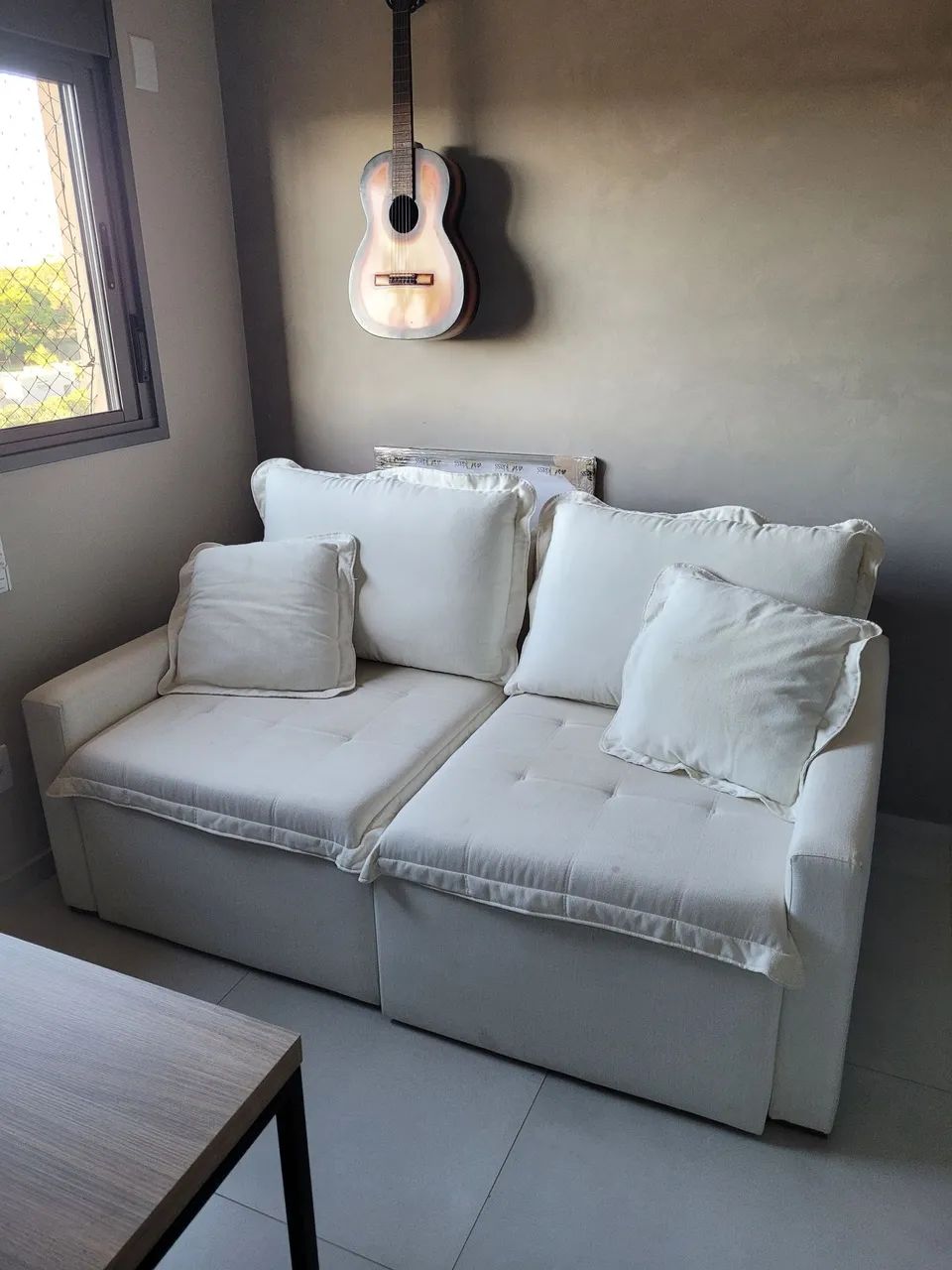 Vendo Sofá Chaise Linho Cru 1.80m - Foto 2