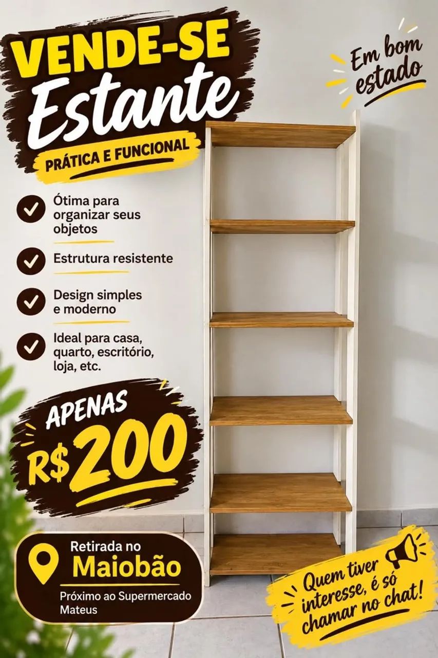 ESTANTE MULTIUSO EM ÓTIMO ESTADO