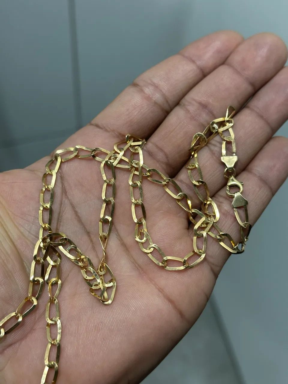 Corrente laminada em ouro 18k - 14,5g - Foto 2