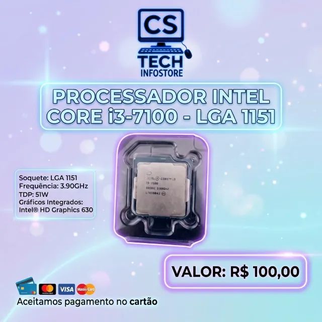 Processador Intel Core i3 7100 - Socket LGA 1151
