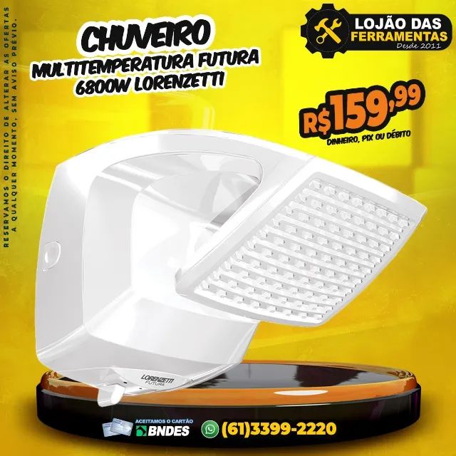 Chuveiro Multitemperatura Futura 6800w Lorenzetti