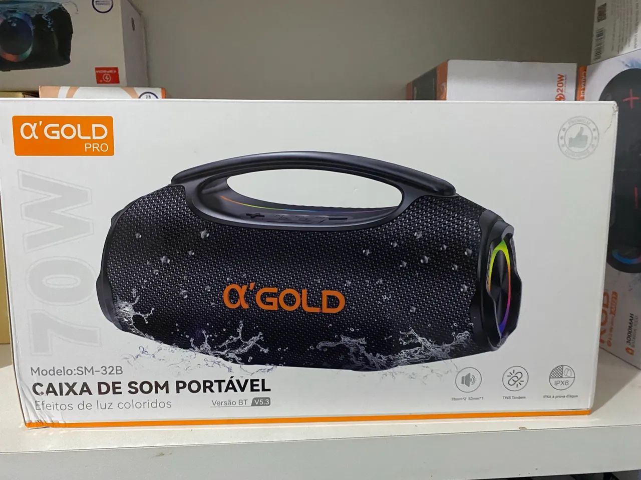 Caixa de Som BOMBOX GOLDS 70w