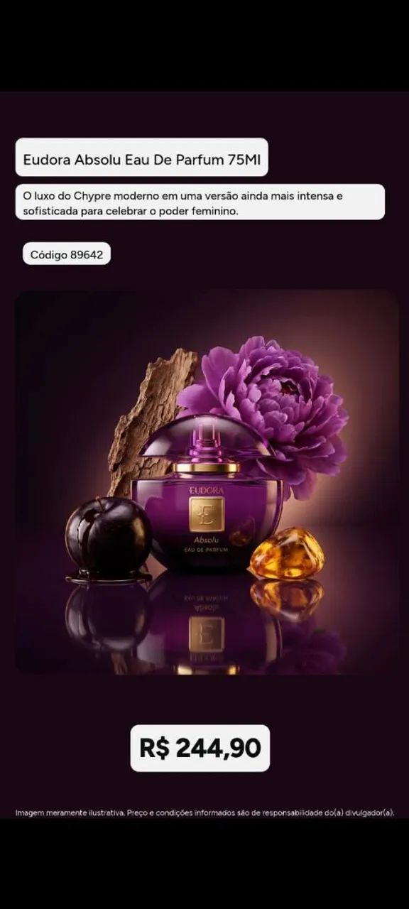 Perfume Eudora Absolu Eau de perfume 75Ml  - Foto 2