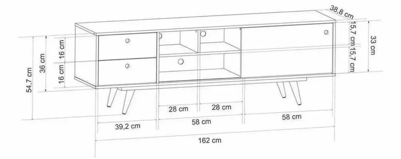 Rack Retro 85 Até 60 Polegadas 1 Porta Branco - Foto 4