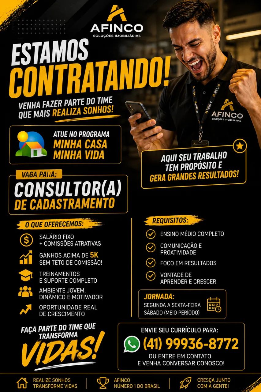OPORTUNIDADE DE EMPREGO E CRESCIMENTO 