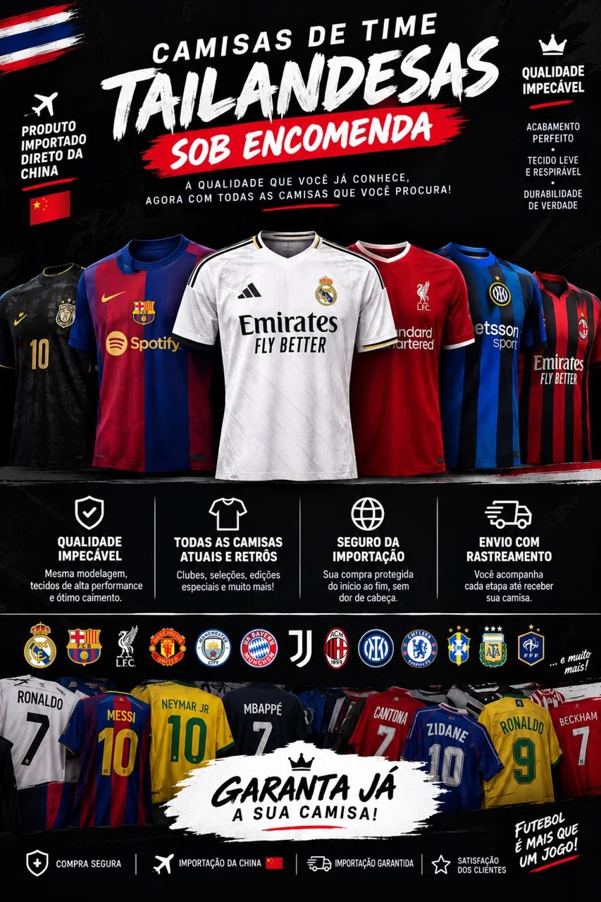 Camisas de time tailandesas sob encomenda