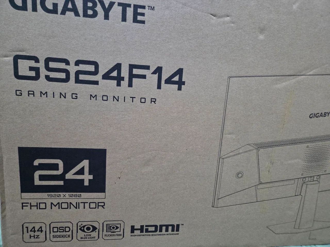 Monitor gamer Gigabyte 24 pol Full HD ips 144hz - Foto 2
