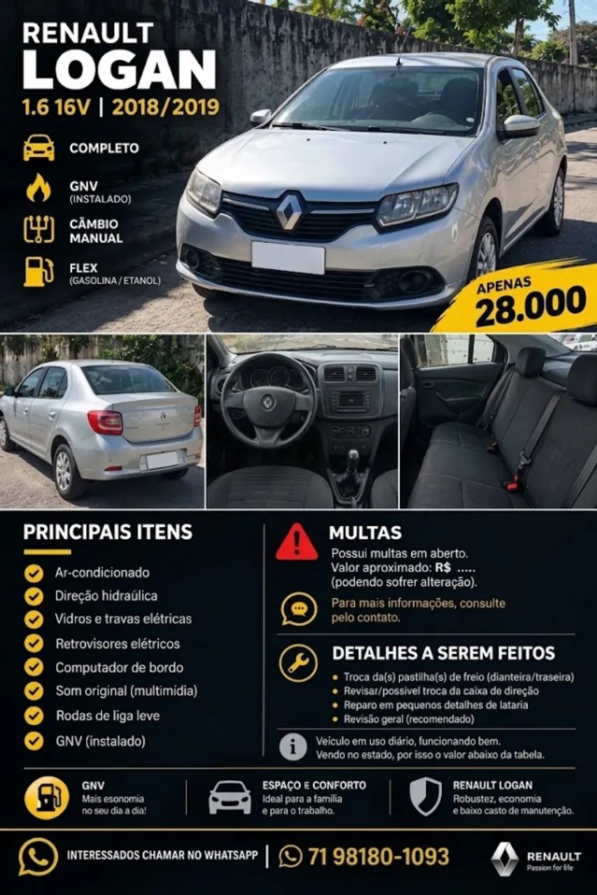 Renault Logan EXPRESSION 1.6 16V FLEX 2019