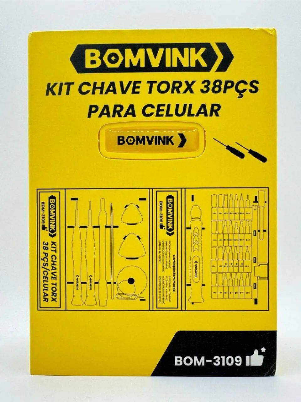 kit chave torx 38pcs profissional para celular bom-3109 bomvink - Foto 2