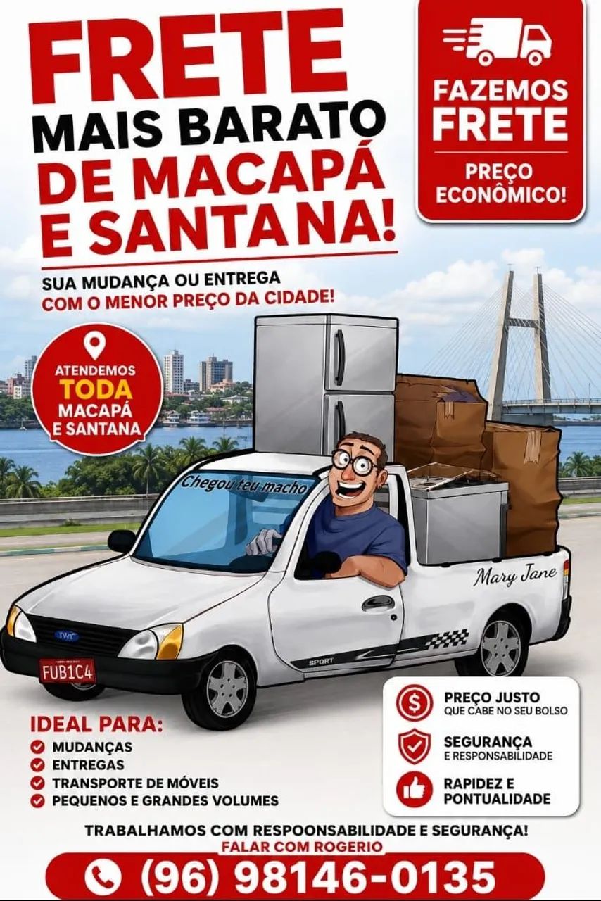 Trabalhamos com frete 