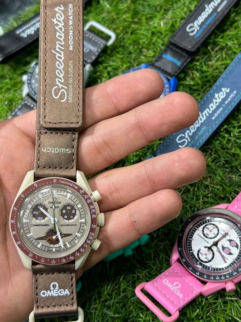Relógio Estilo Omega x Swatch Bioceramic MoonSwatch Mission to