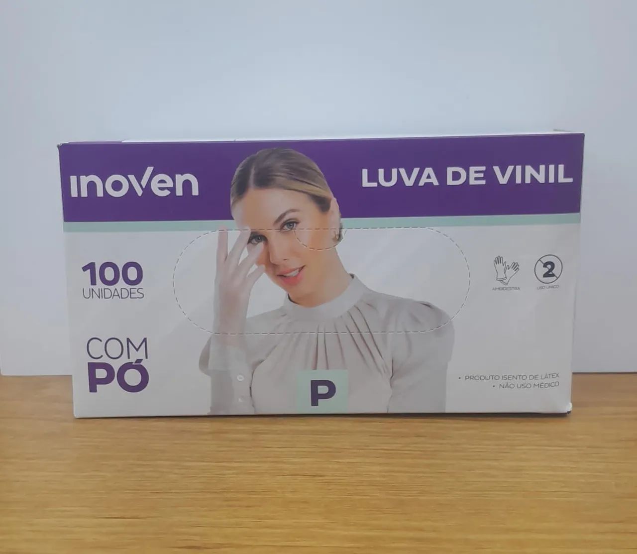 Caixa de Luvas Vinil com pó tamanho P