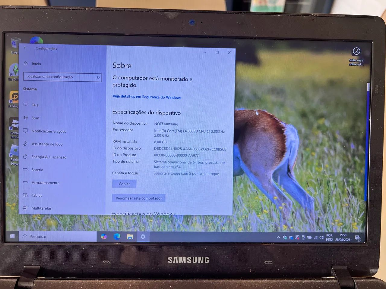 Notebook Samsung 370e, Core i3 5005U, 8GB, SSD 256GB - Foto 3