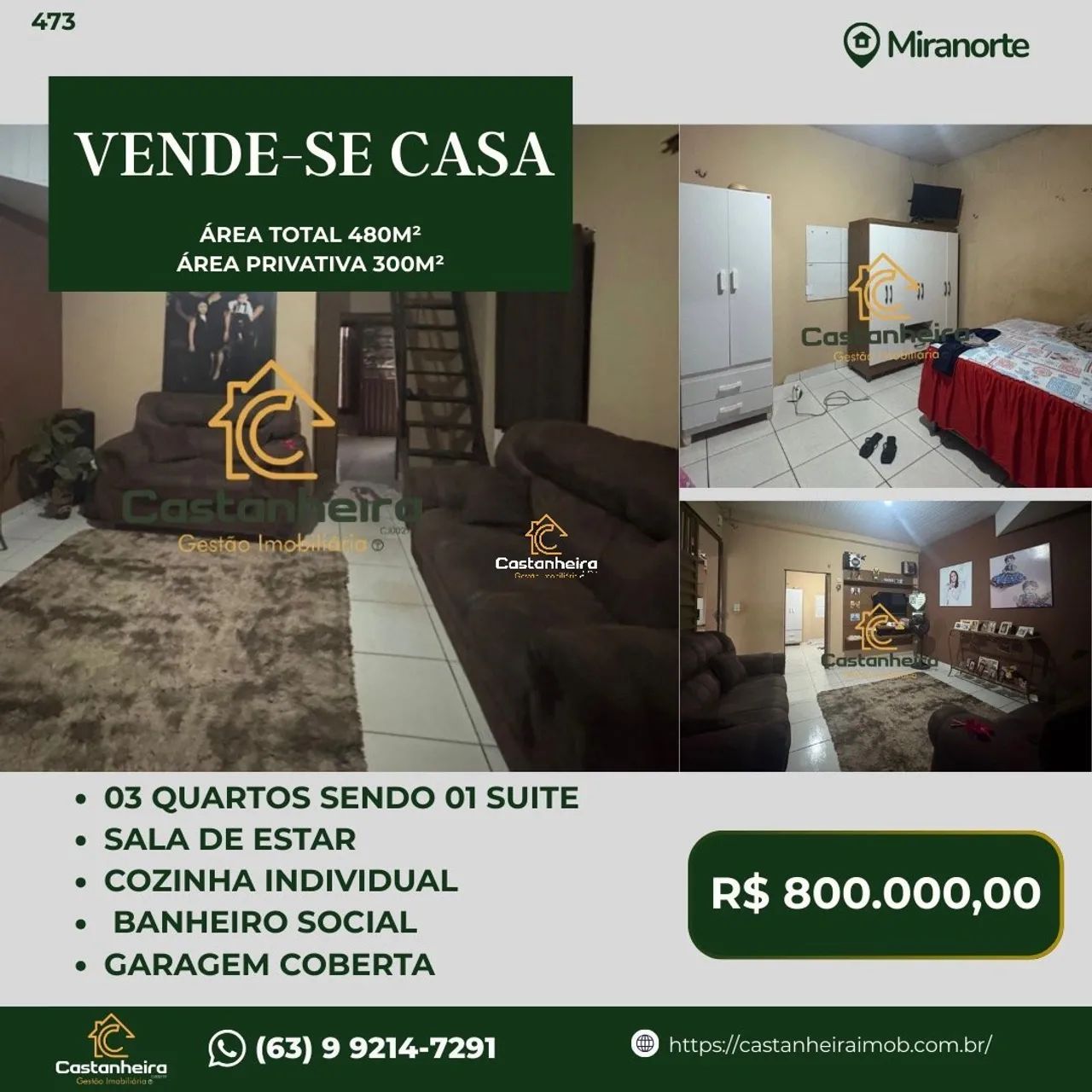 02 Casas de 03 quartos sendo 01 Suite - Centro
