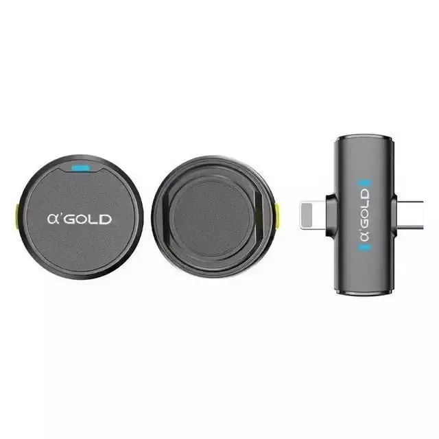 Microfone de Lapela Modelo Botão 2 em 1 iPhone e Android - Foto 2