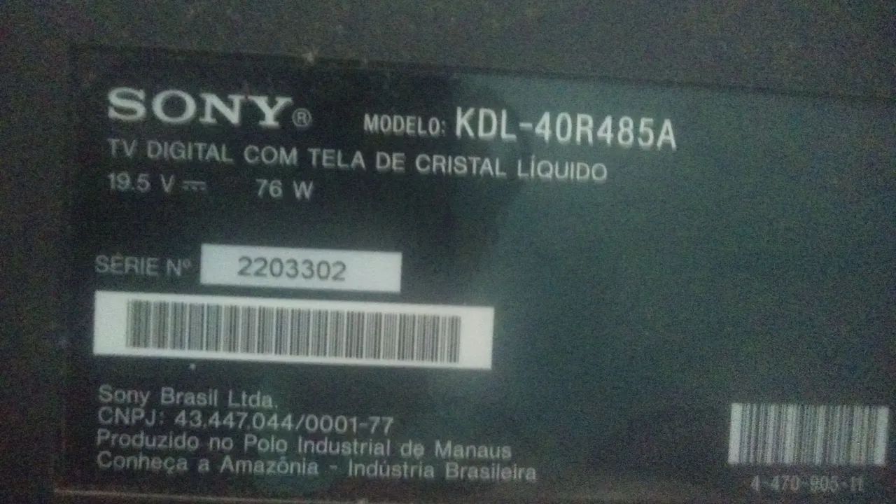 Vendo tv Sony ótimo preço excelente estado 40 polegadas 