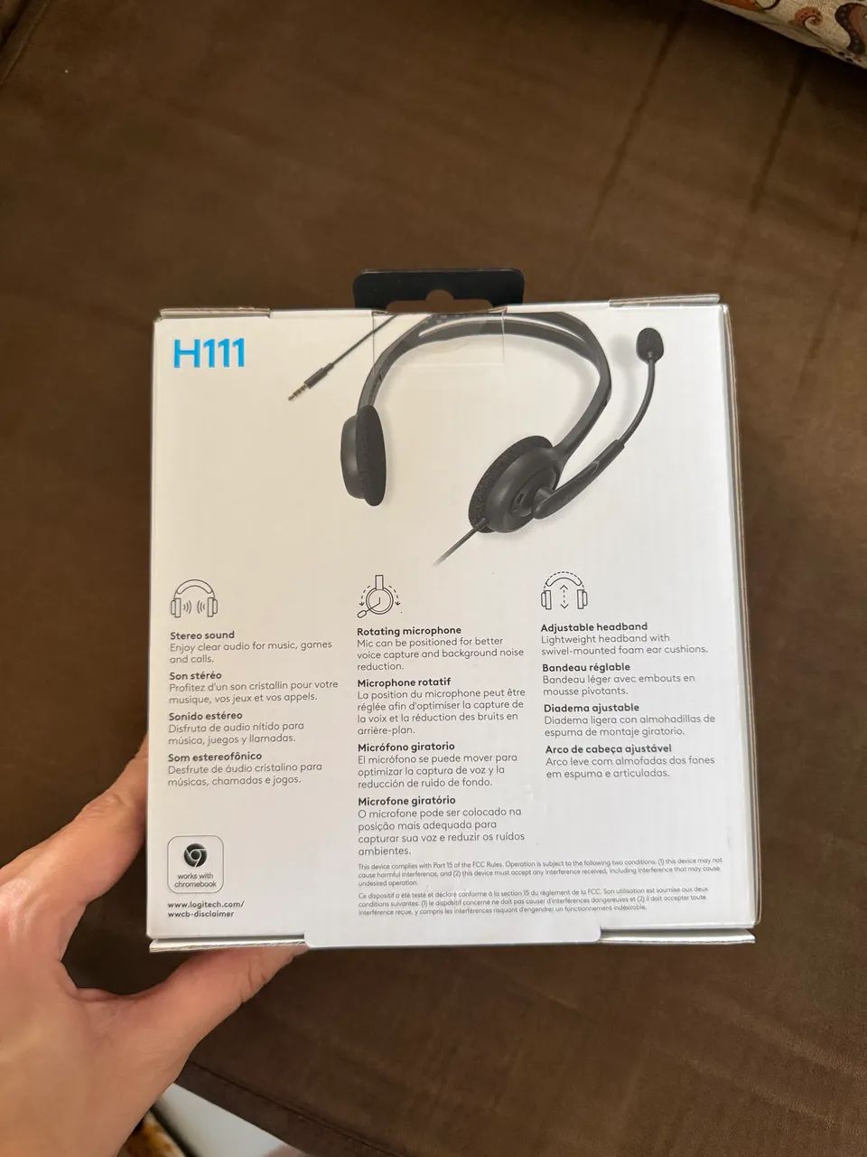Headset Logitech H111 com Microfone - Novo, Caixa Aberta - Foto 5