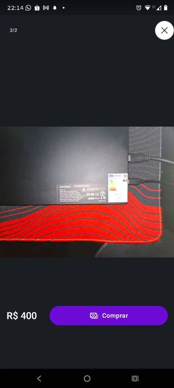 Monitor zarpo 60hz 16 polegadas semi novo - Foto 5