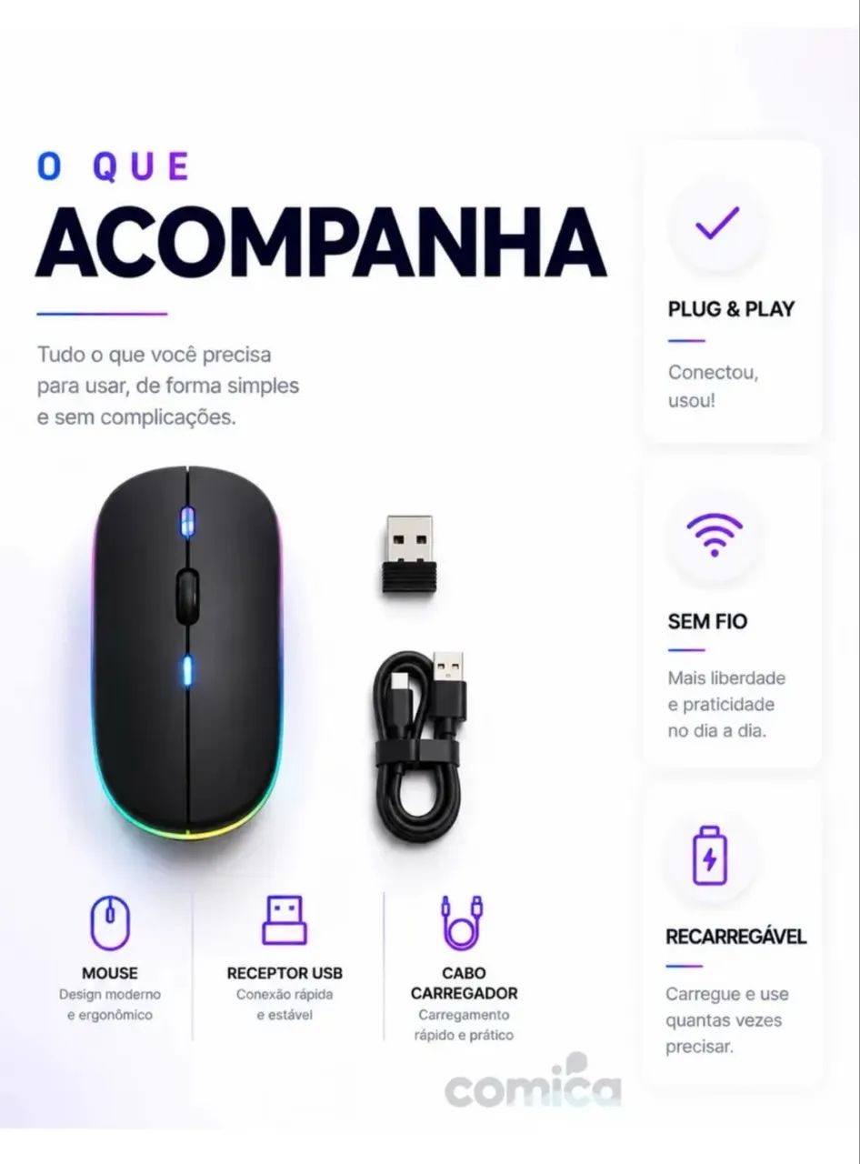 MOUSE SEM FIO WIRELESS.  - Foto 3