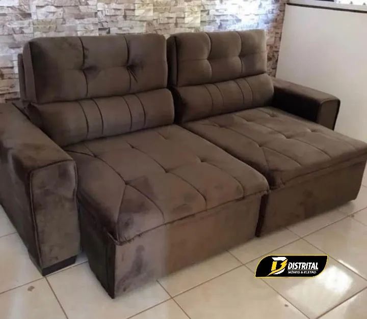 Sofá Cancun 2,30m Retrátil e Reclinável