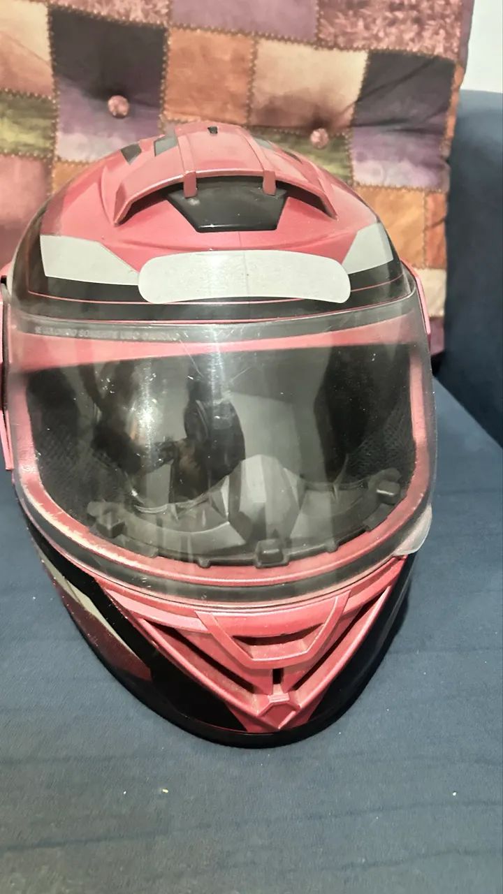 Capacete rosa da Evo  - Foto 3