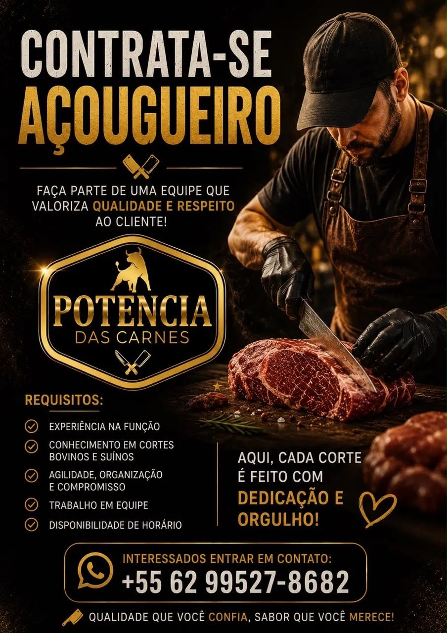 Vaga para açougueiro em trindade 
