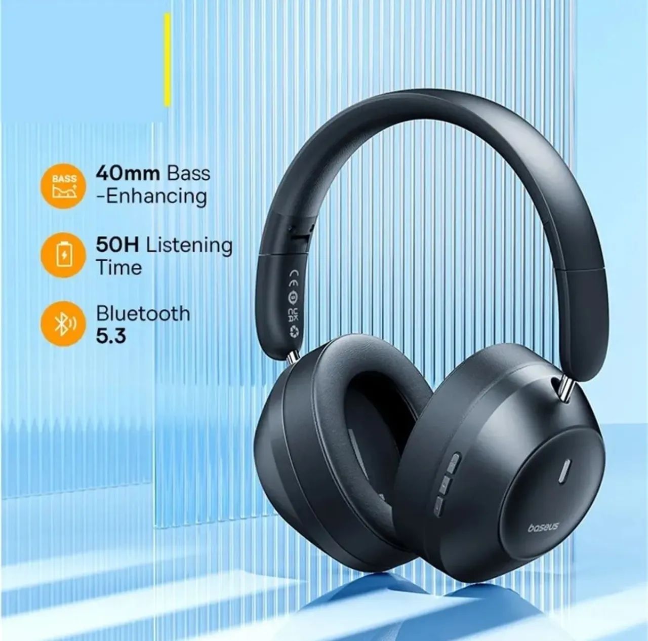 Fone Baseus Original bluetooth 5.3 bass 30 Max0 max - Foto 2