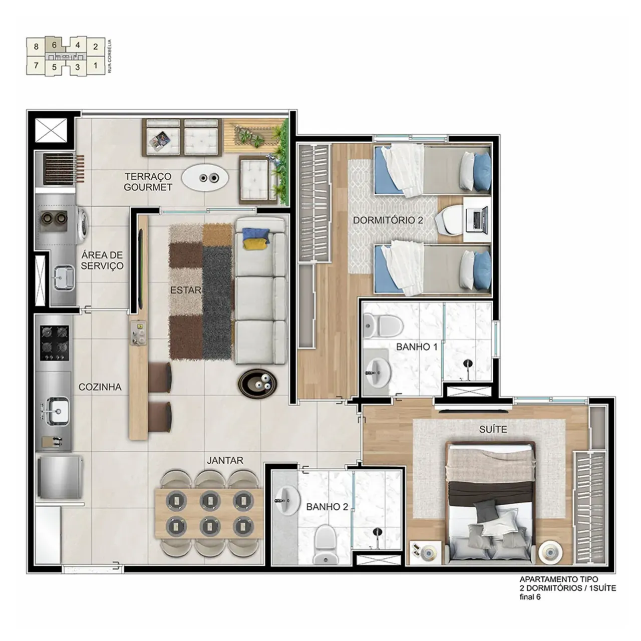 PLANTA 59m²