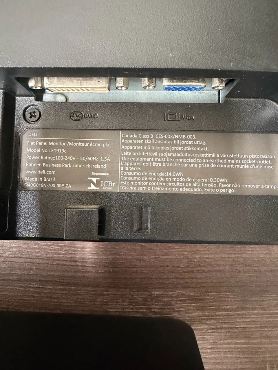 Monitor Dell 19? E1913c LED Widescreen VGA e DVI - Foto 5