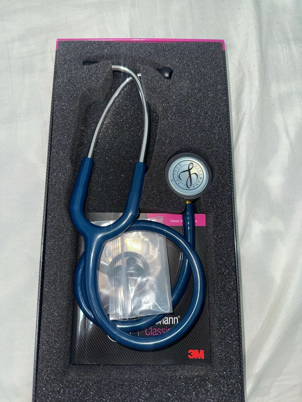 Estetoscópio 3M Littmann Classic III Azul Marinho - Foto 2