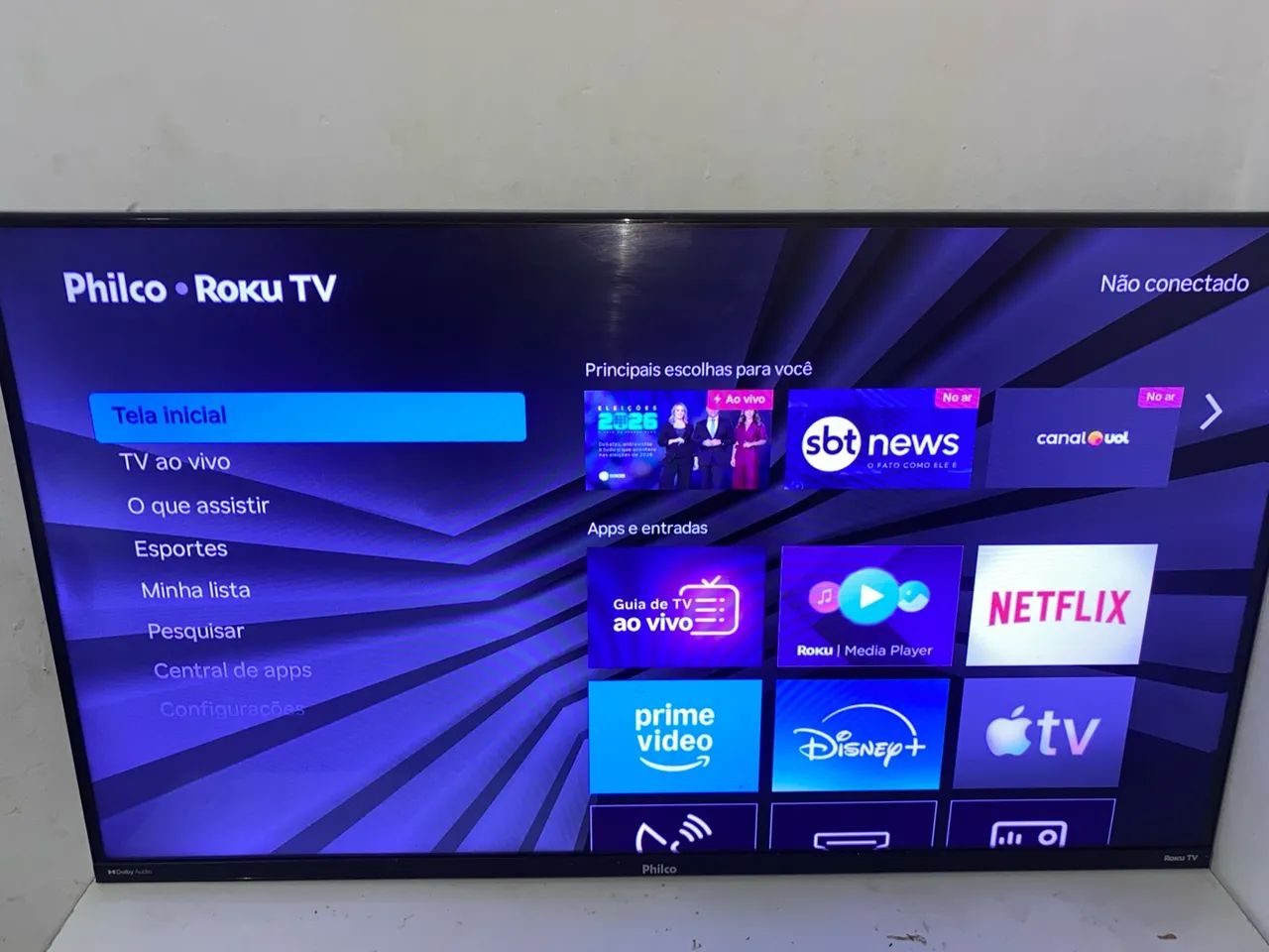 Tv 43 polegadas smart sem controle funciona tudo testo na hora  - Foto 3