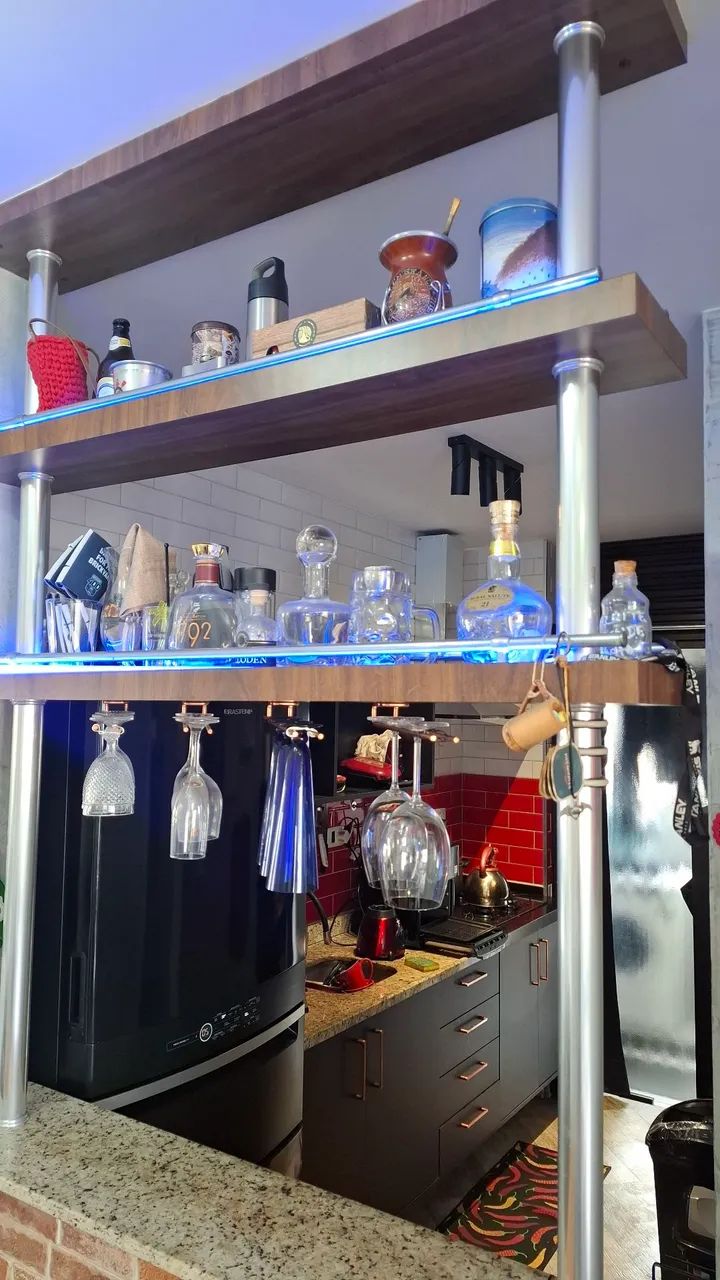 Bar iluminado 2 prateleiras - Foto 2